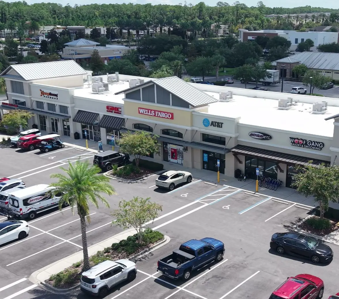 Shops and services at Nocatee Town Center in Nocatee, Florida.