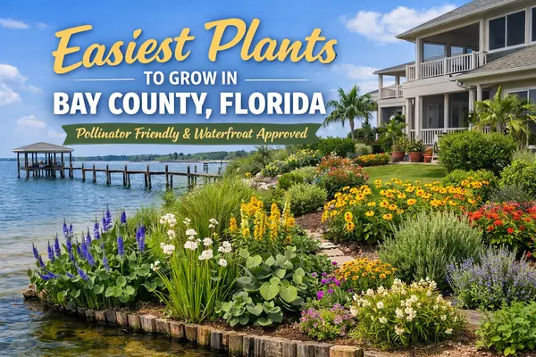 feature image of Easiest Plants to Grow in Bay County Florida | Pollinator &amp; Waterfront Friendly