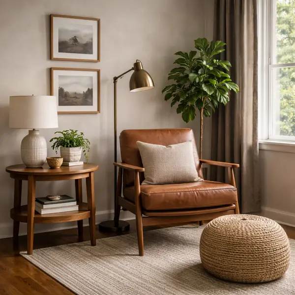 Cosy Midcentury Reading Nook in Cleveland Ohio