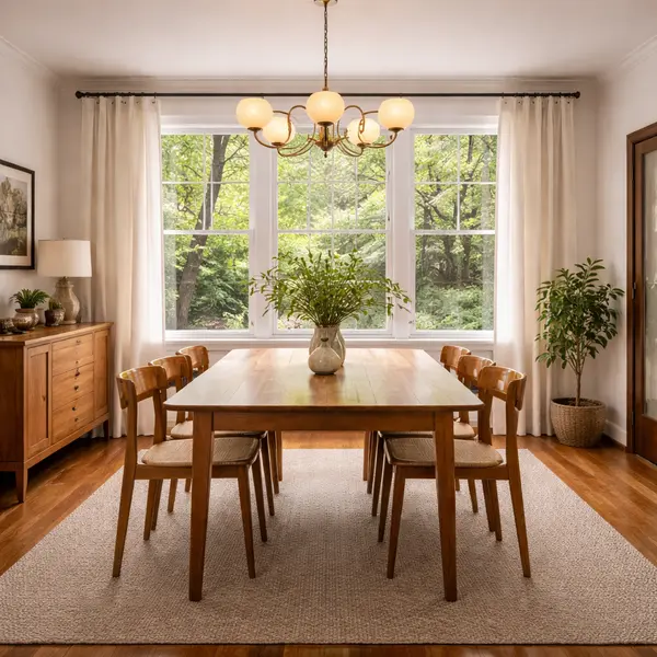 Bright and airy dining room in Northeast Ohio