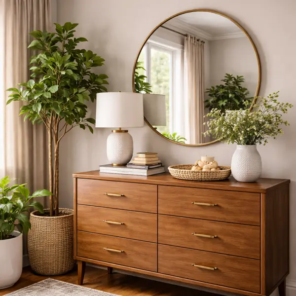 Midcentury Living Room Corner in Greater Cleveland