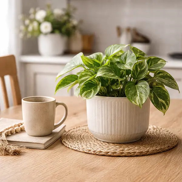 Potted Plant in a cozy northeast Ohio kitchen