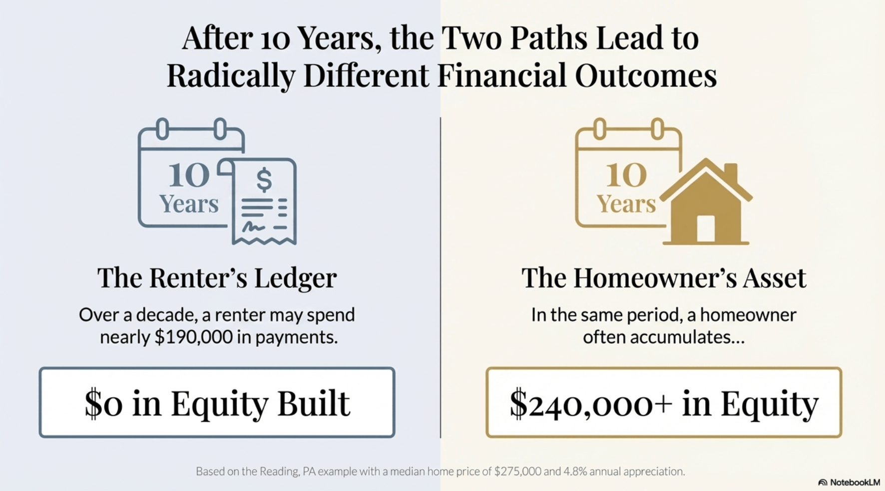 Equity vs Rent over 10 Years