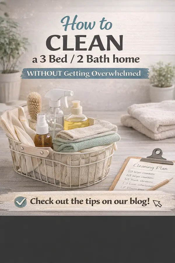 How to Clean a 3 Bedroom | 2 Bathroom Home without getting overwhemled.