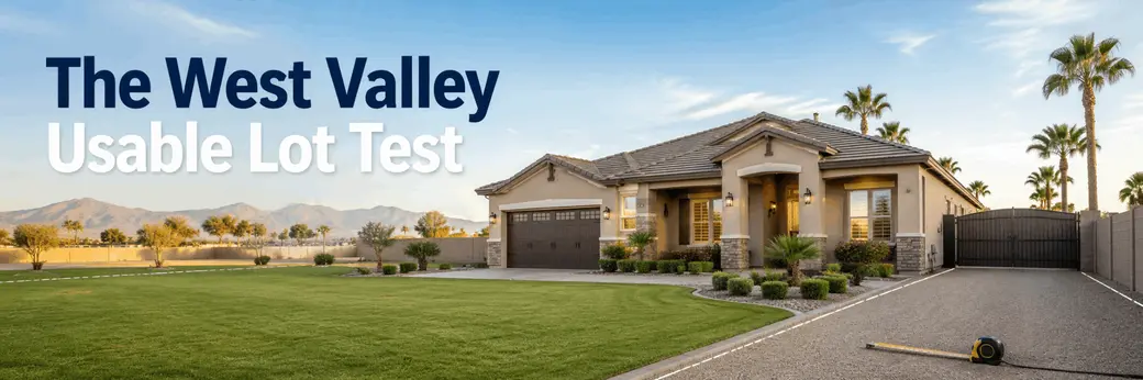 The West Valley Usable Lot Test