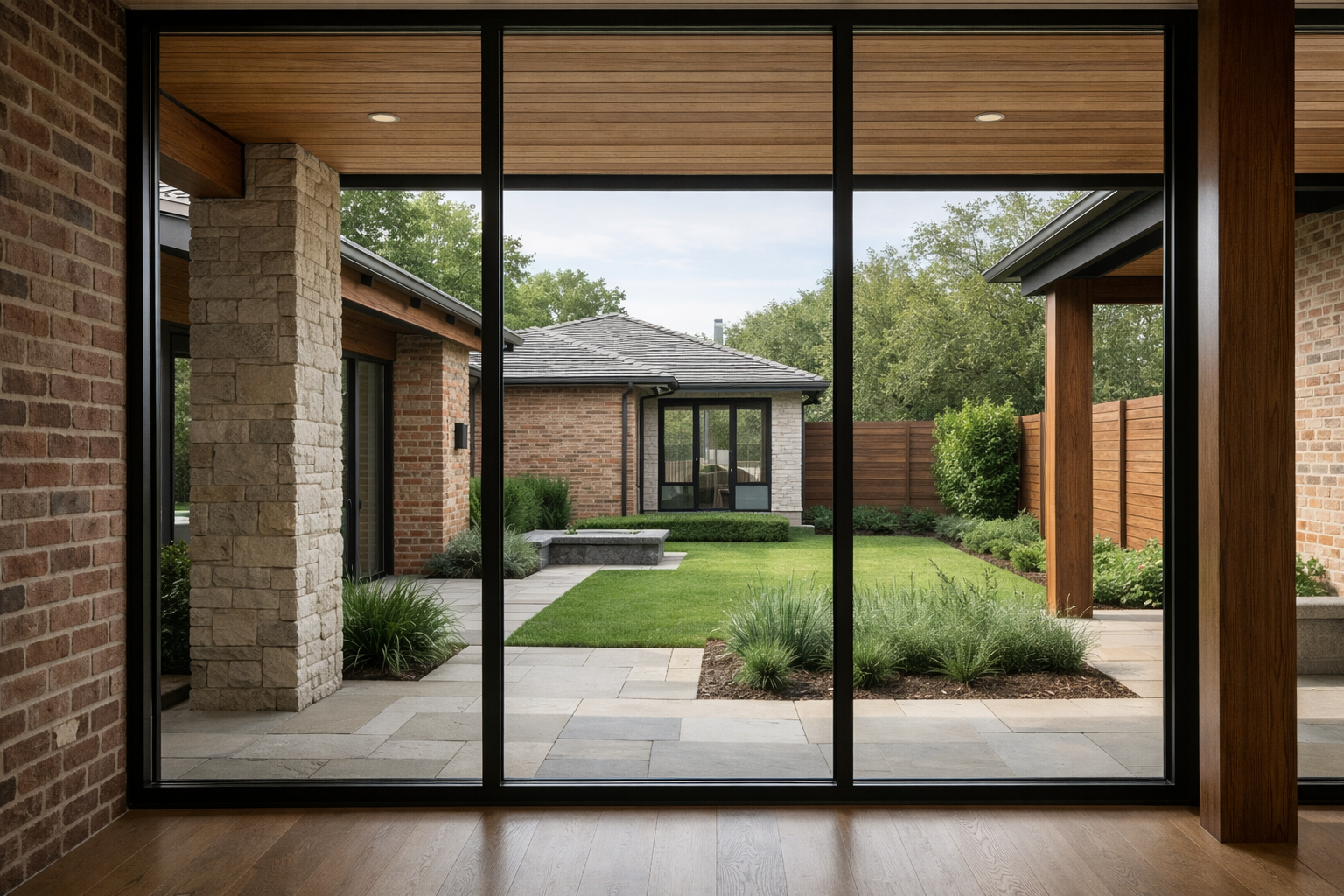 Perspective view from a Houston home balcony or window emphasizing orientation, privacy, and long-term livability considerations