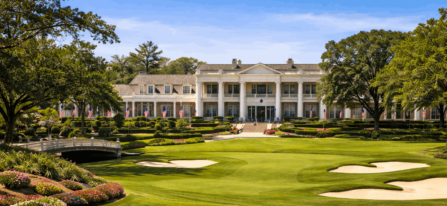 River Oaks Country Club golf course and luxury homes in the prestigious River Oaks neighborhood of Houston Texas.