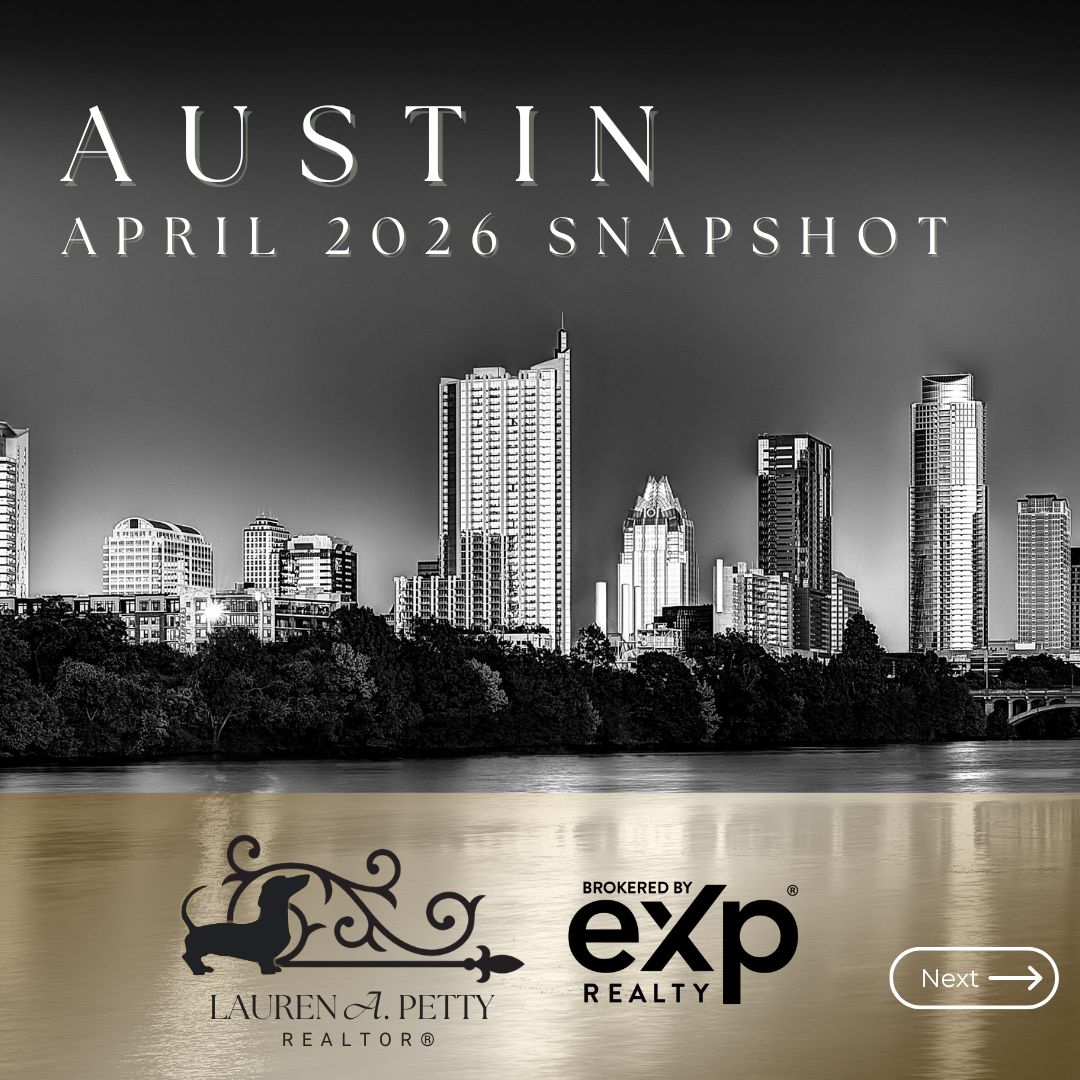 Austin Skyline with April 2026 Market Snapshot and logo
