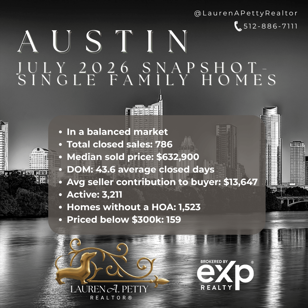Austin July 2026 Single Family Homes