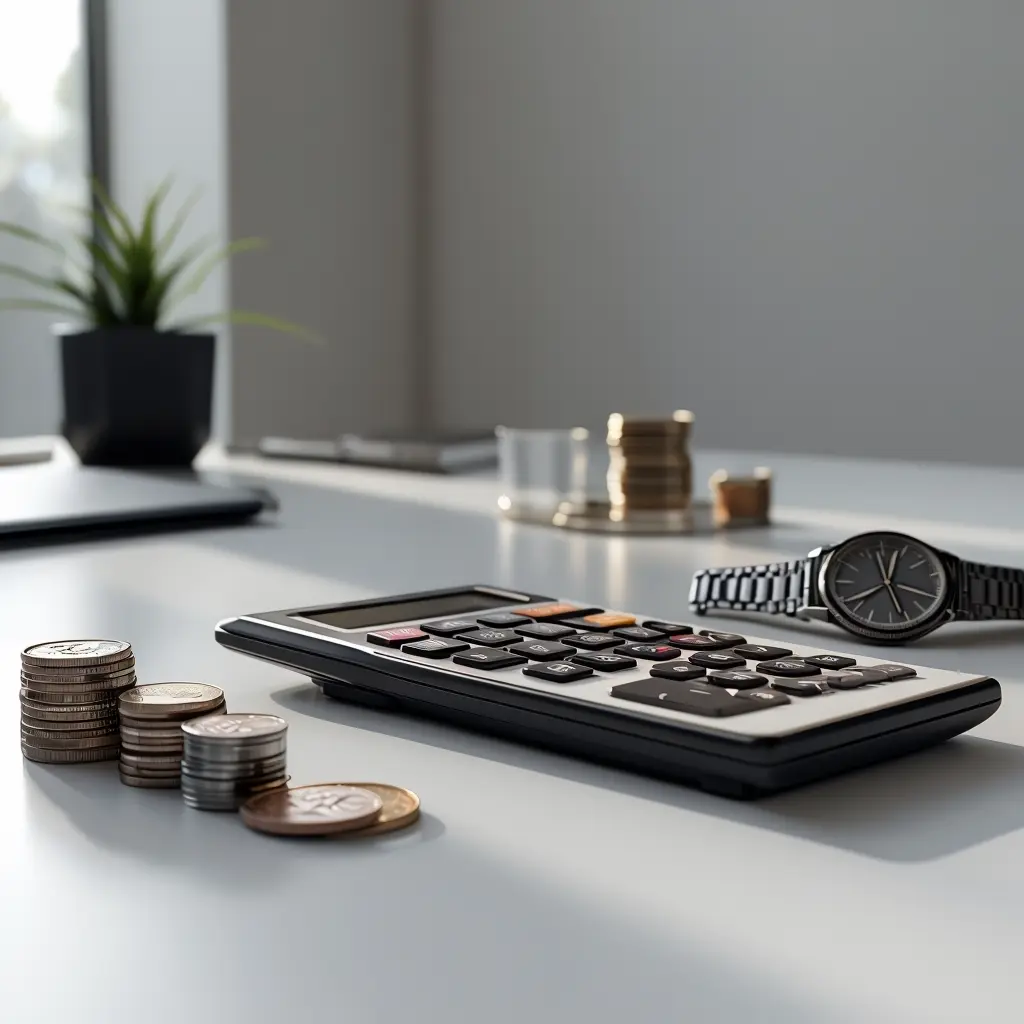 calculator and watch
