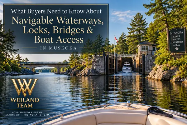 What Buyers Need to Know About Navigable Waterways, Locks, Bridges & Boat Access in Muskoka
