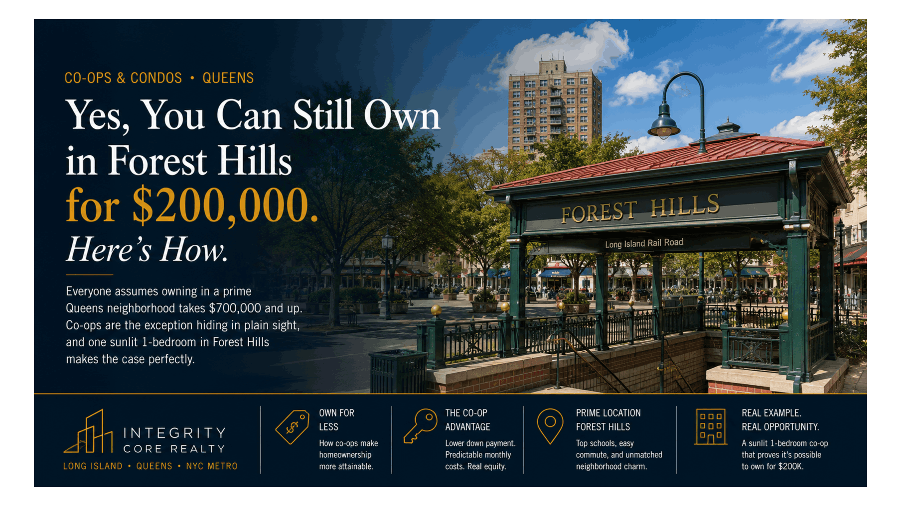  Buy a Co-op in Forest Hills, Queens for $200K
