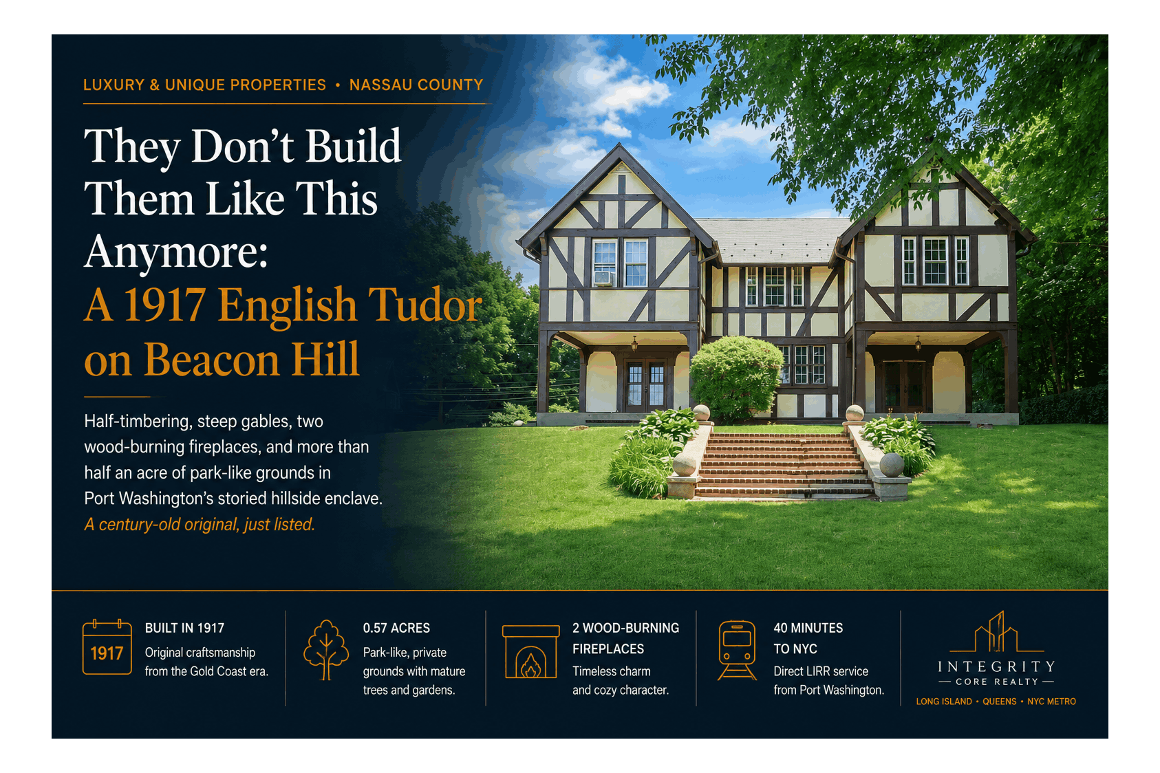 1917 English Tudor home on Long Island's North