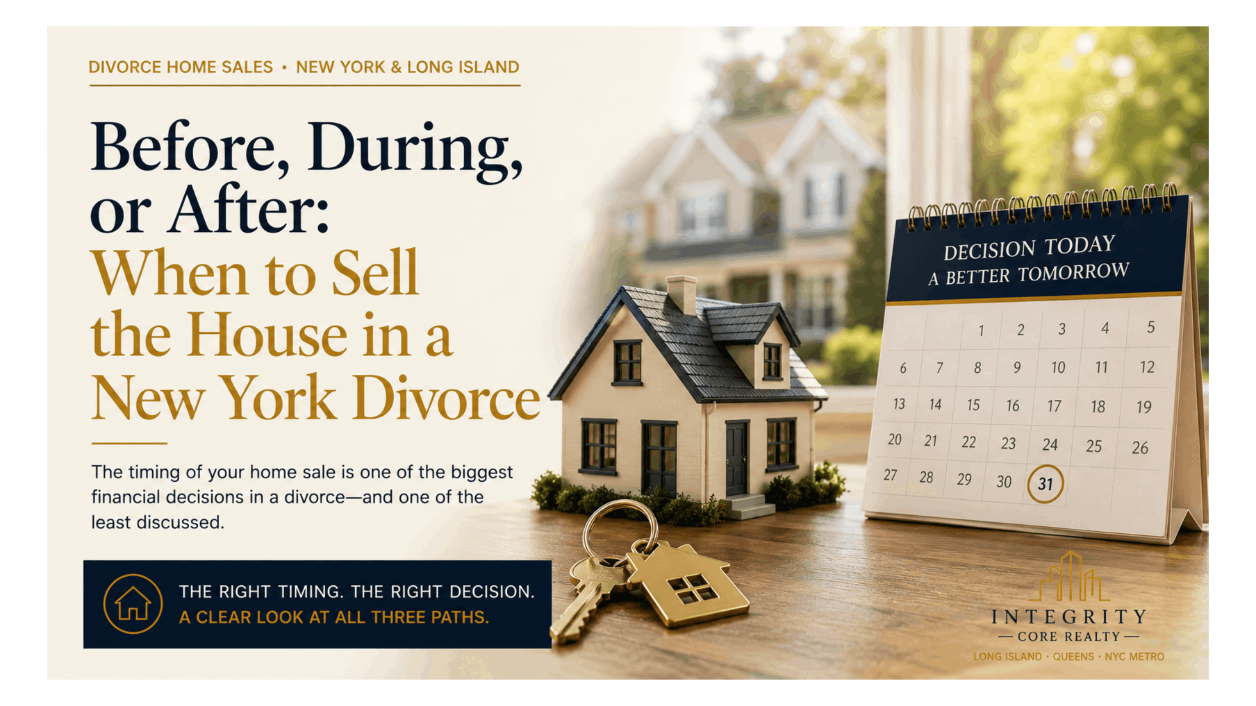 Before, During, or After: When to Sell the House in a New York Divorce