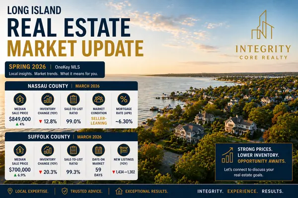 feature image of Long Island Real Estate Market Update Spring 2026 | Integrity Core Realty