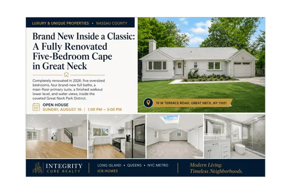 feature image of Renovated 5-Bedroom Cape for Sale in Great Neck NY | Integrity Core Realty