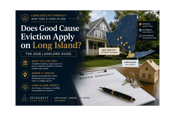 feature image of Does Good Cause Eviction Apply on Long Island? 2026 Guide | Integrity Core Realty