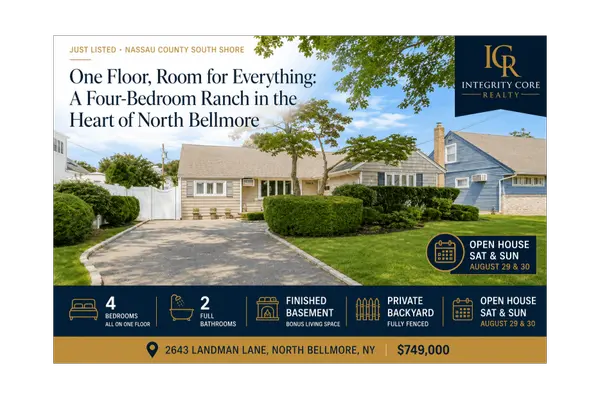 feature image of 4-Bedroom Ranch for Sale in North Bellmore NY