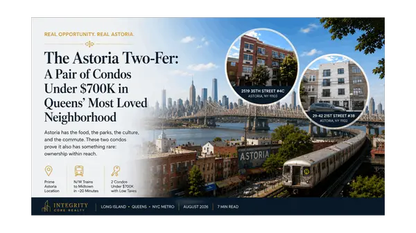 Astoria Condos Under $700K: Two Just Listed | Integrity Core Realty
