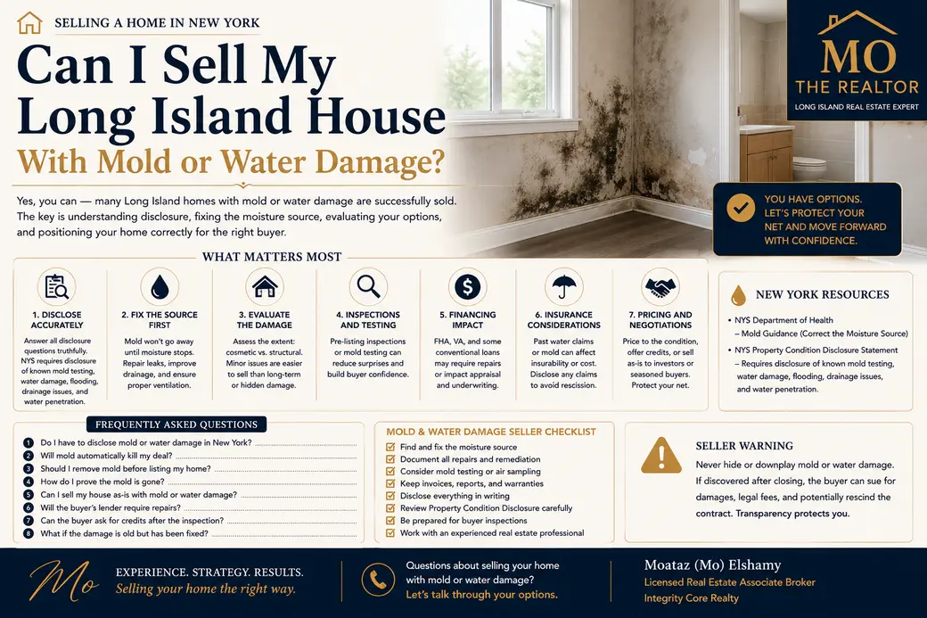 Can I Sell My Long Island House With Mold or Water Damage?