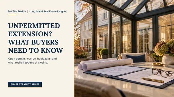 Buying a Long Island House With an Unpermitted Extension: What Happens at Closing?,Moataz (Mo) Elshamy