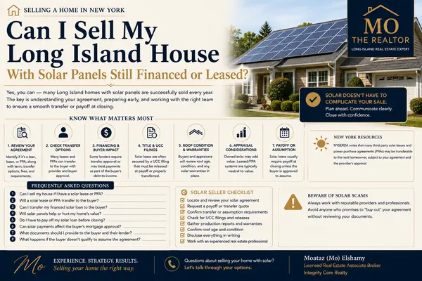 Can I Sell My Long Island House With Solar Panels Still Financed or Leased?
