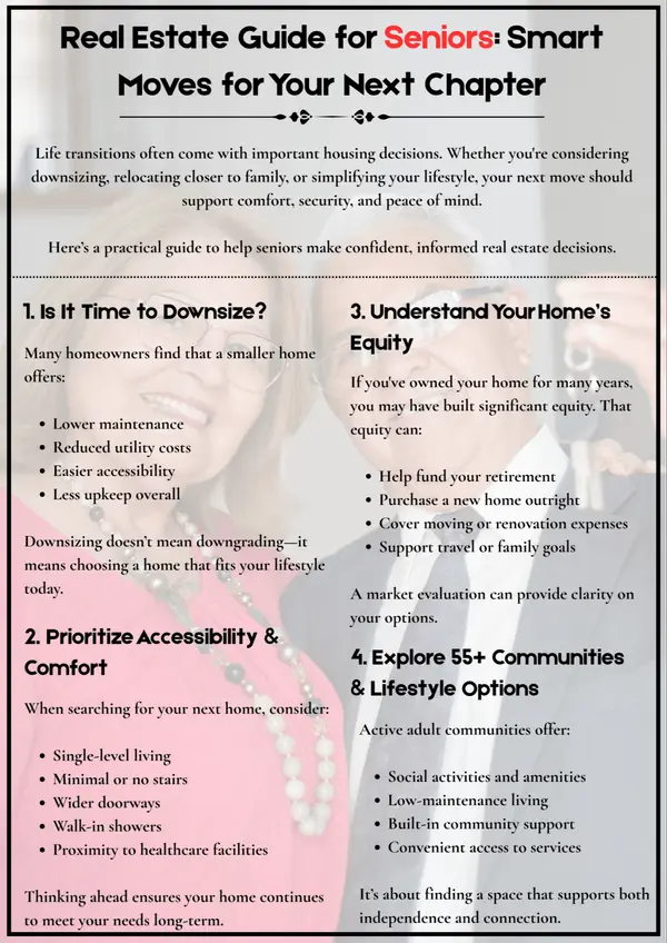 Real Estate Guide for Seniors: Smart Moves for Your Next Chapter,Jean Gillin