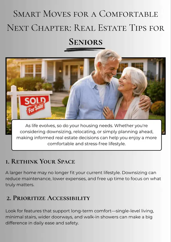 Smart Moves for a Comfortable Next Chapter: Real Estate Tips for Seniors