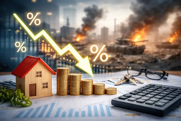feature image of Rates Drop Again but Economists Say Momentum Depends on Ceasefire