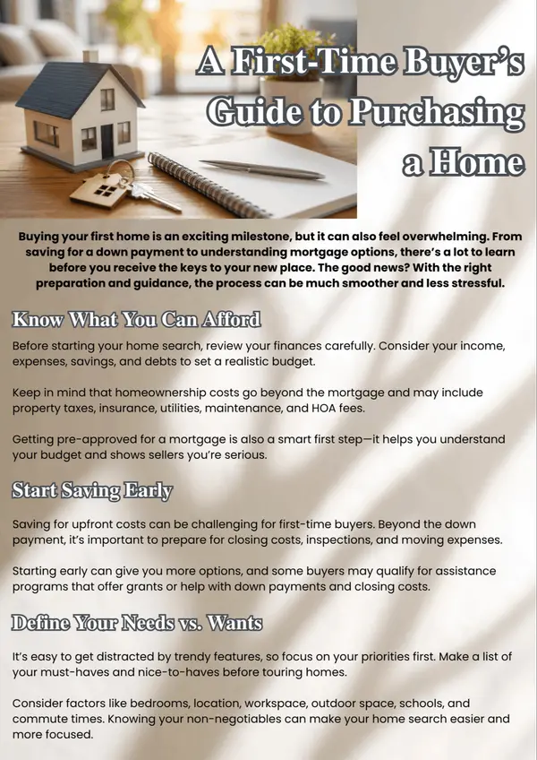feature image of A First-Time Buyer’s Guide to Purchasing a Home