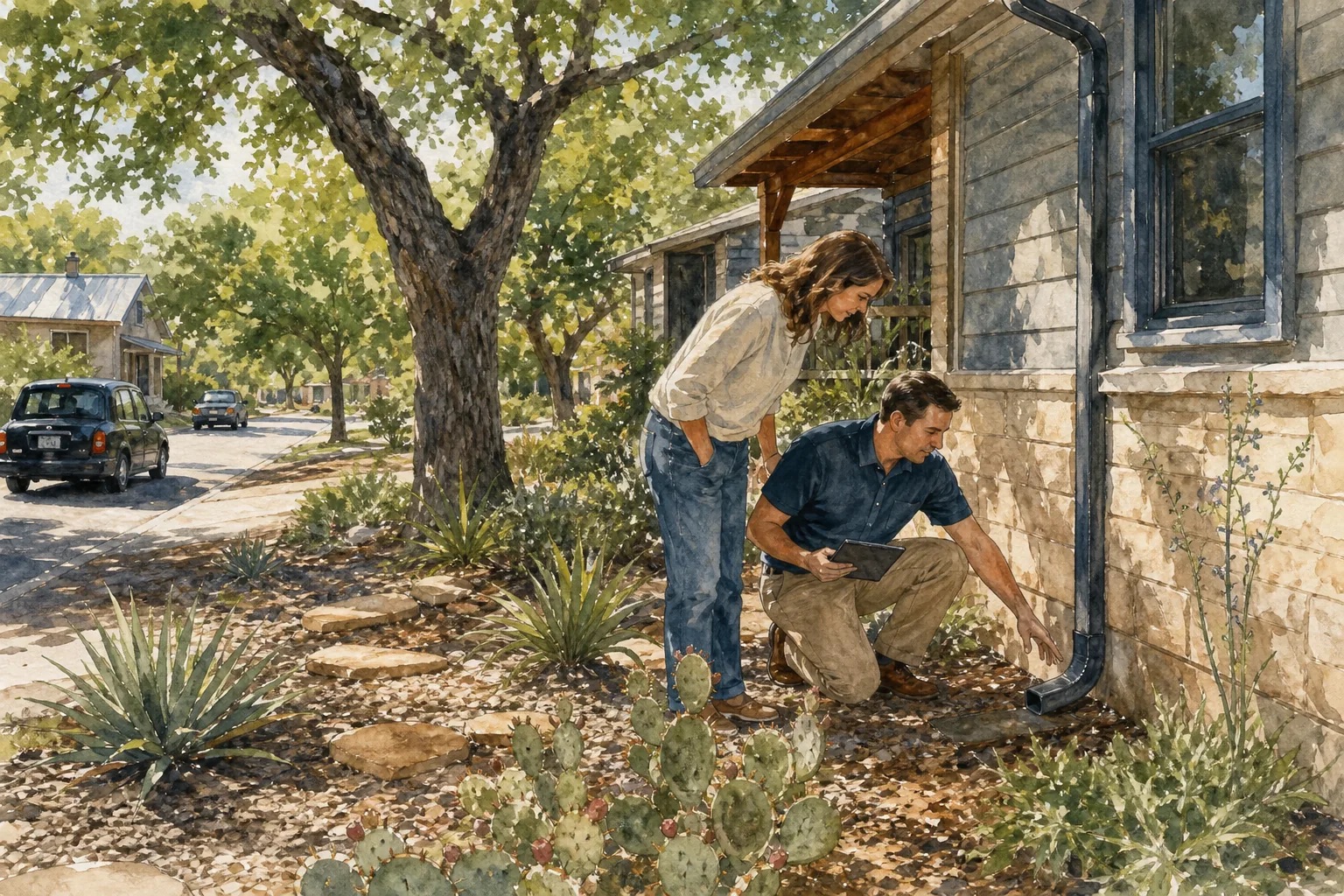 Check the Austin Property’s Drainage, Age, Orientation, and Surroundings