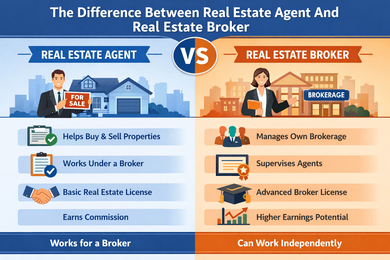 The Difference Between Real Estate Agent And Real Estate Broker