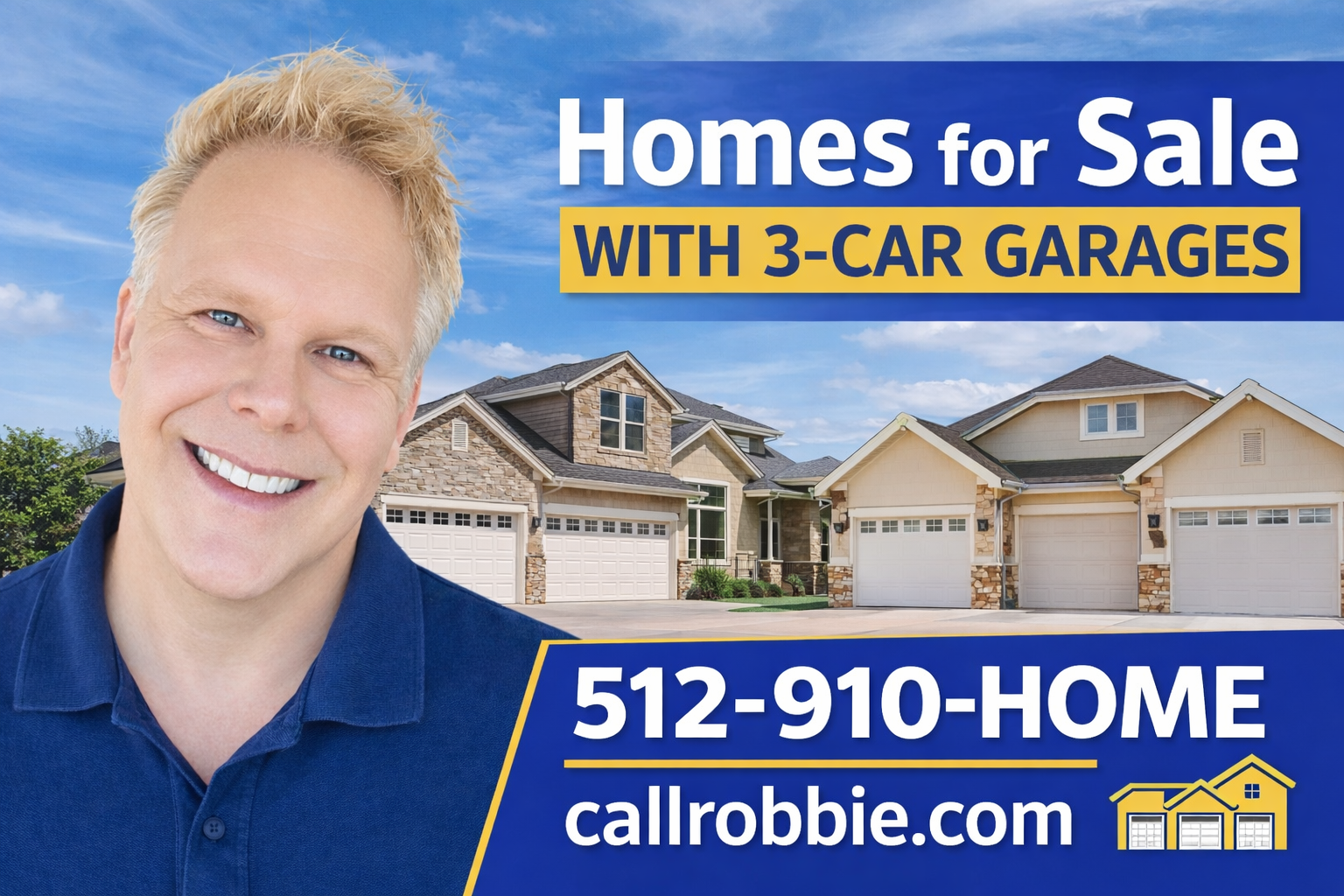 homes with 3 car garage for sale