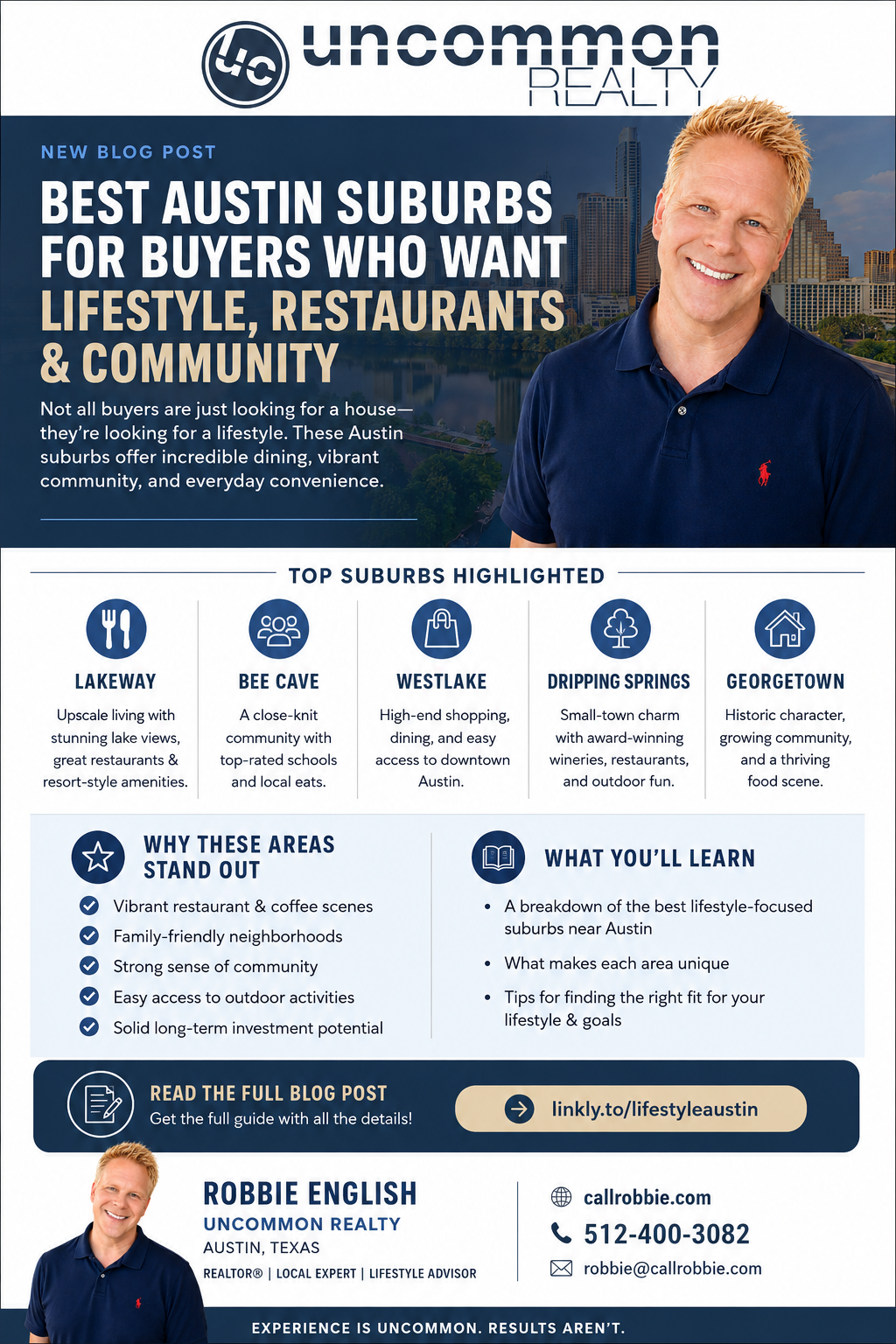 Infographic Best Austin Suburbs for Buyers Who Want Lifestyle, Restaurants & Community