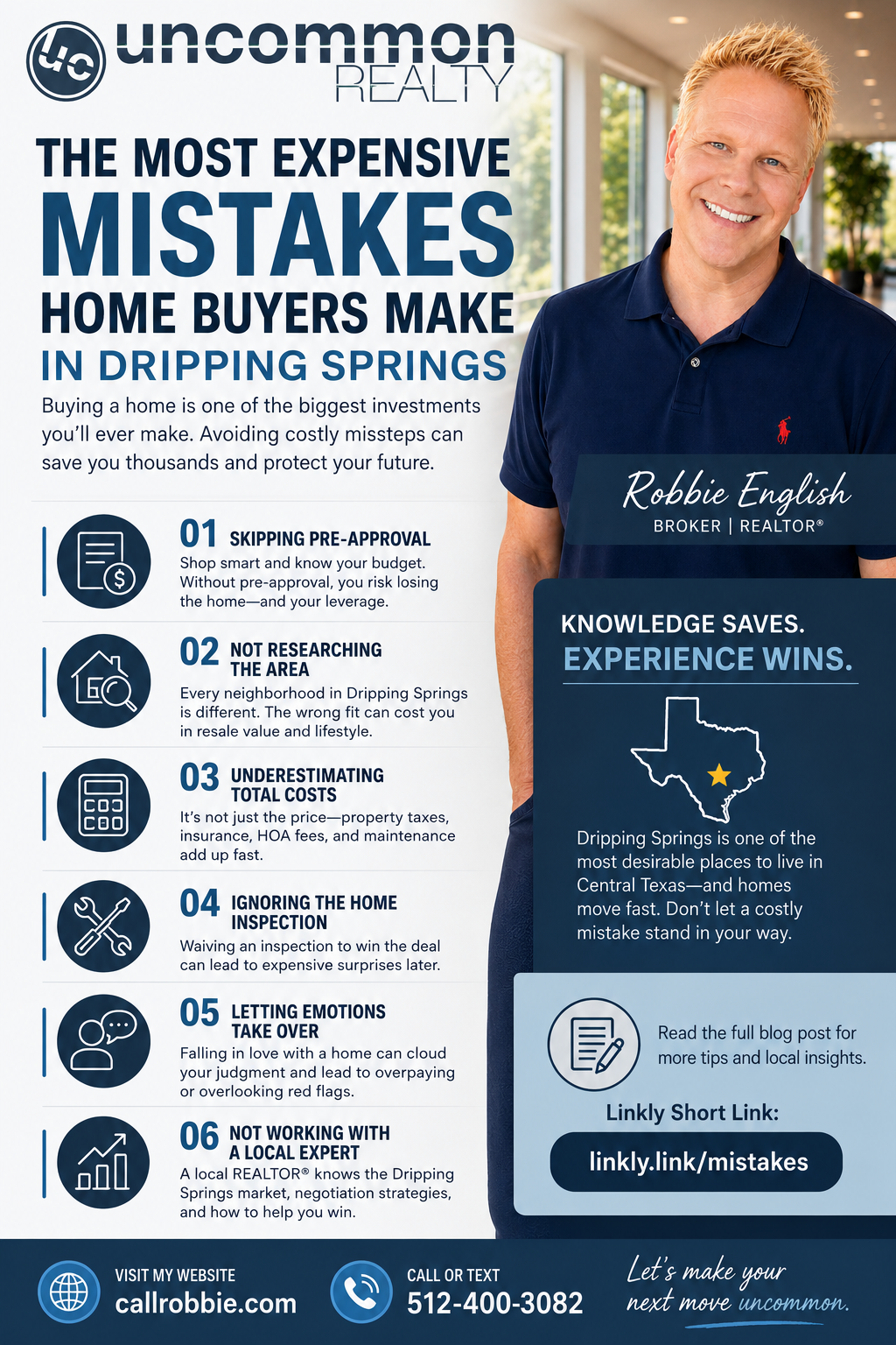 infographic Avoid home buying mistakes in Dripping Springs