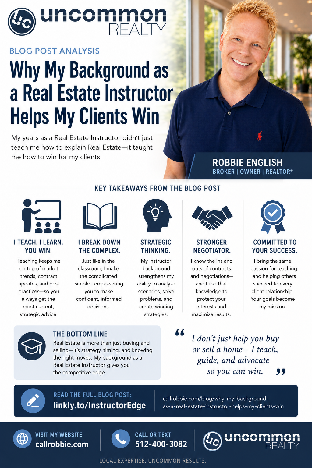 infographic Real estate instructor blog post highlights