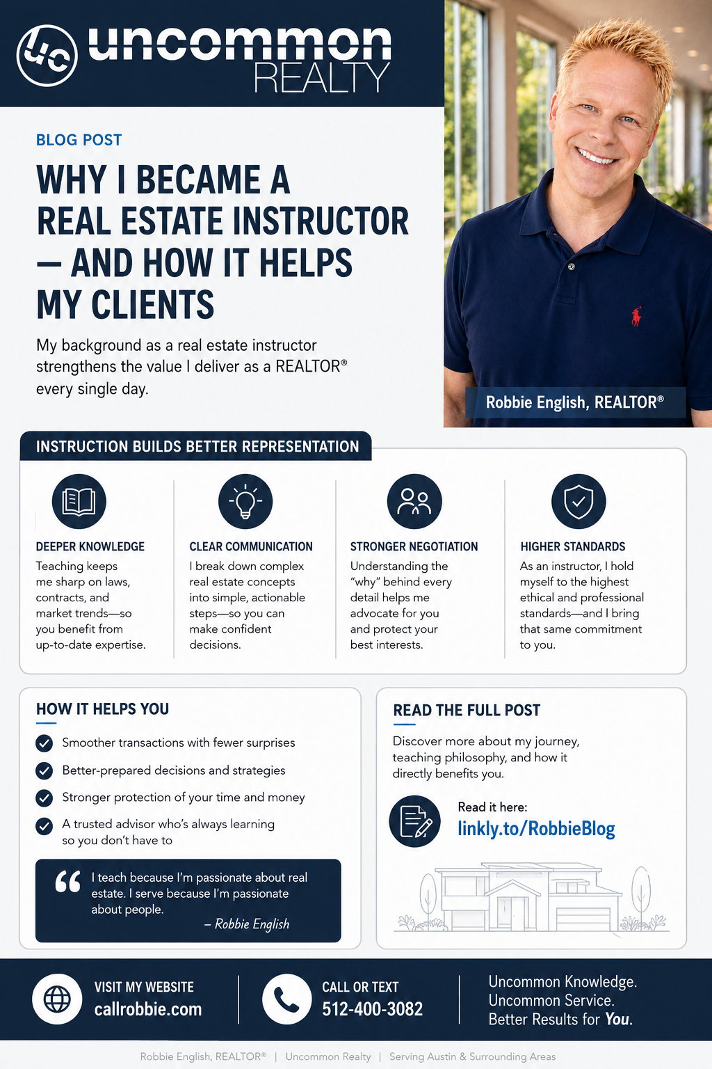 infographic Why I Became a Real Estate Instructor and How It Helps My Clients