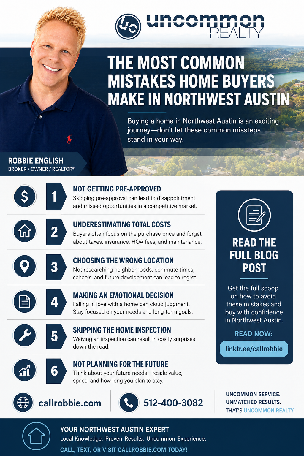 infographic Common homebuyer mistakes in Northwest Austin