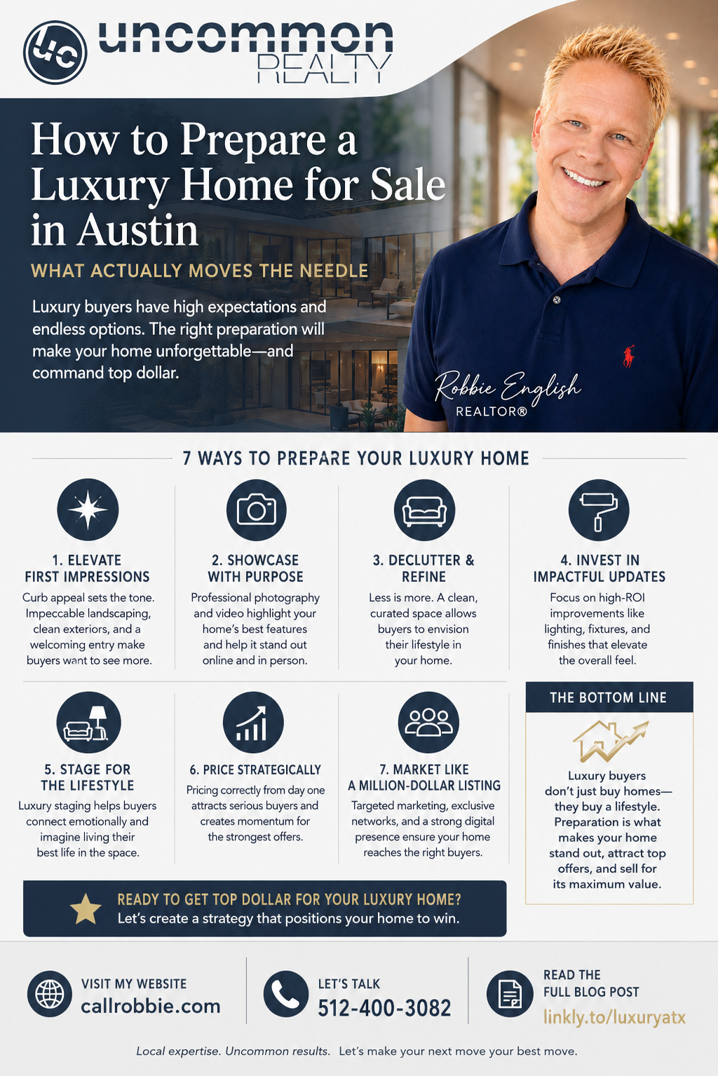 Infographic How to Prepare a Luxury Home for Sale in Austin What Actually Moves the Needle
