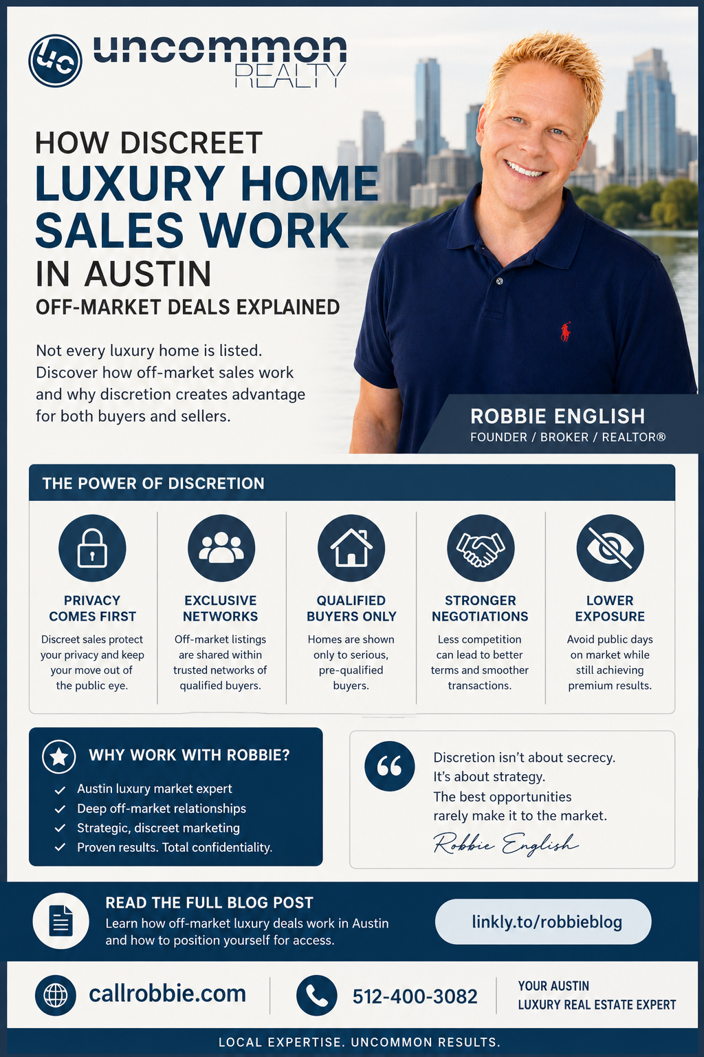 Infographic How Discreet Luxury Home Sales Work in Austin: Off-Market Deals Explained