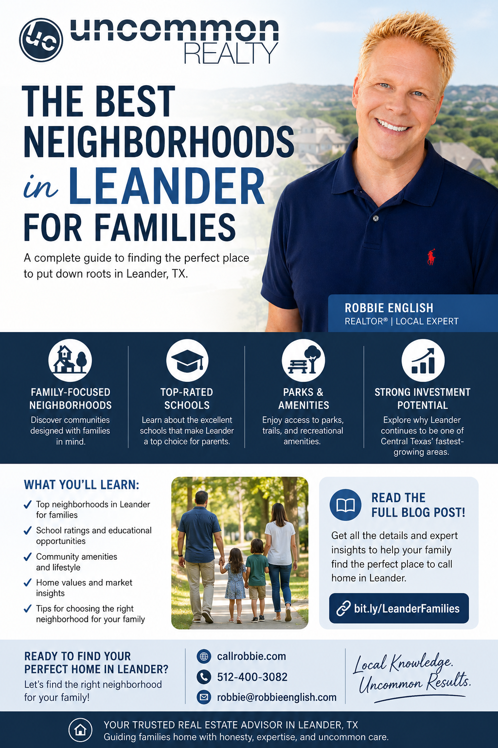 infographic The Best Neighborhoods in Leander for Families