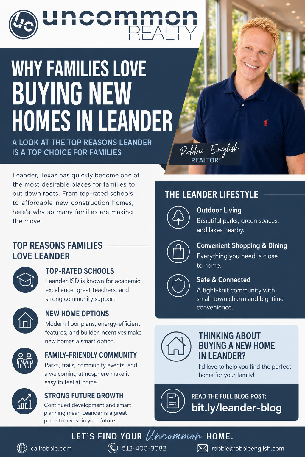 infographic Why Families Love Buying New Homes in Leander