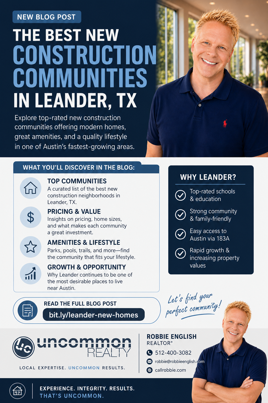 infographic The Best New Construction Communities in Leander TX