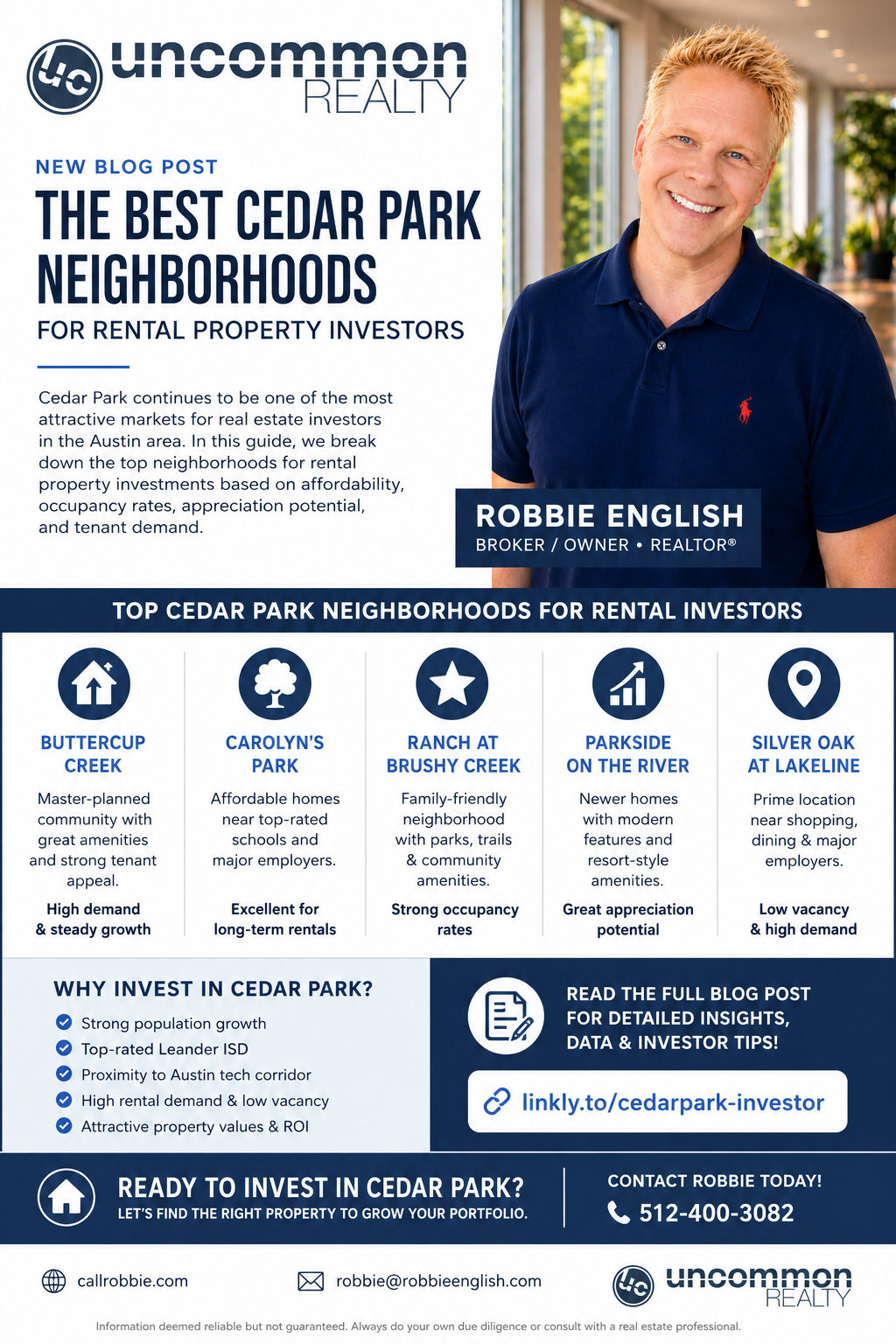 infographic The Best Cedar Park Neighborhoods for Rental Property Investors