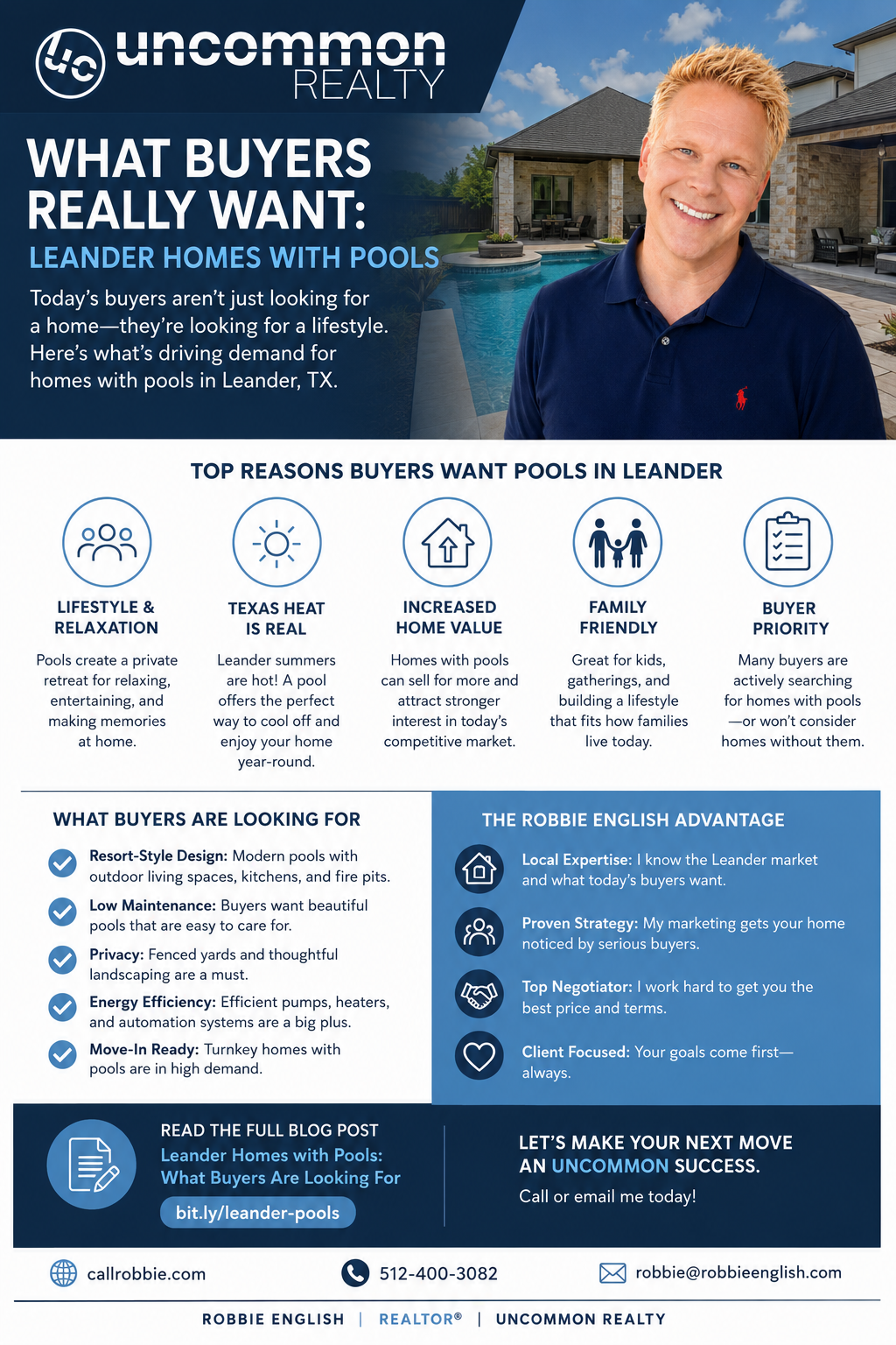 infographic Leander Homes With Pools What Buyers Are Looking For