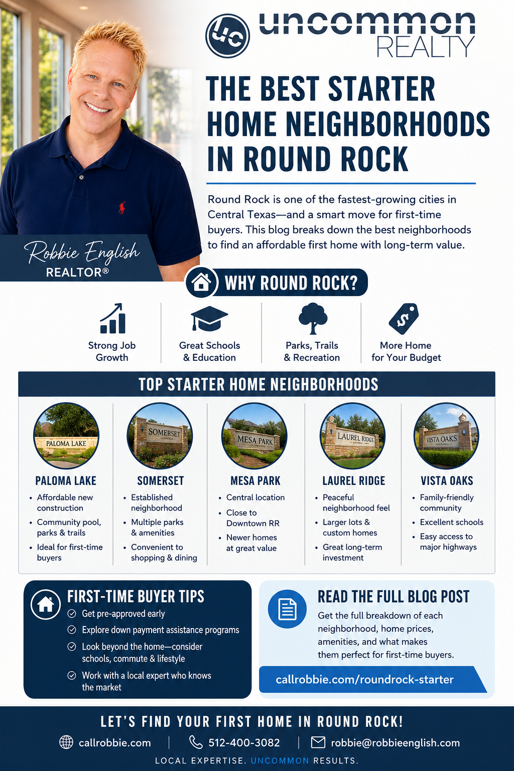 infographic The Best Starter Home Neighborhoods in Round Rock