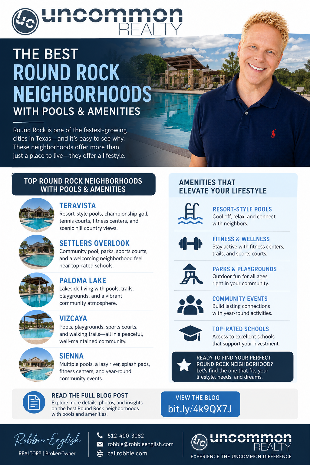 infographic The Best Round Rock Neighborhoods With Pools and Amenities