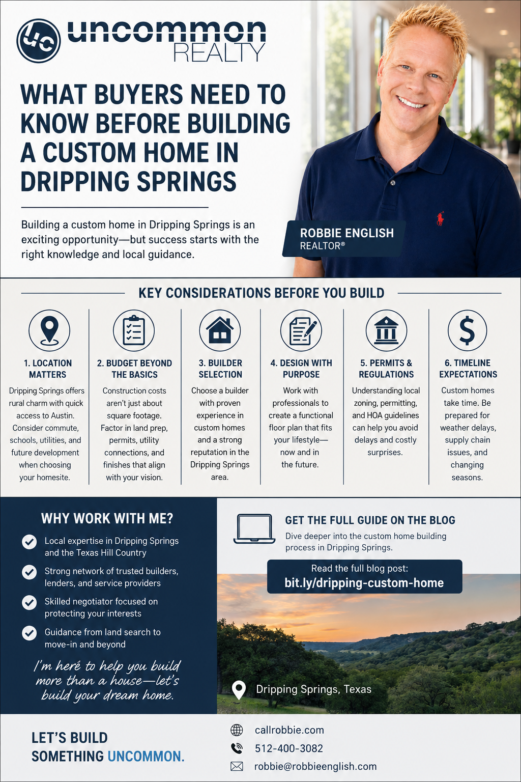 infographic What Buyers Need to Know Before Building a Custom Home in Dripping Springs