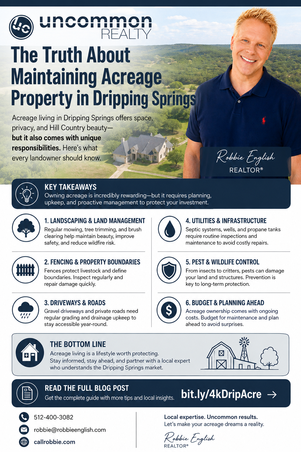 infographic The Truth About Maintaining Acreage Property in Dripping Springs