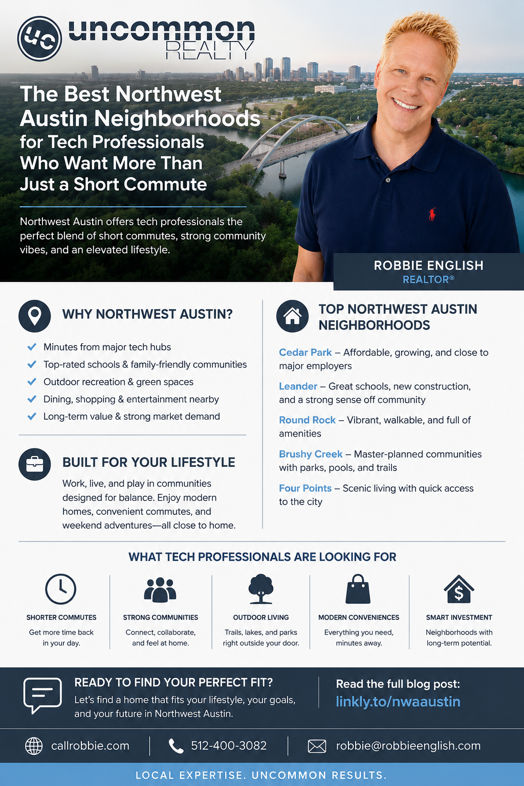infographic The Best Northwest Austin Neighborhoods for Tech Professionals Who Want More Than Just a Short Commute